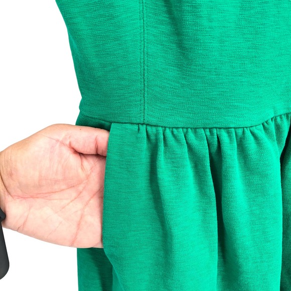 J. Crew Womens Size XXS Sleeveless Kelly Mini Dress in Green Hand Pockets - Picture 3 of 8